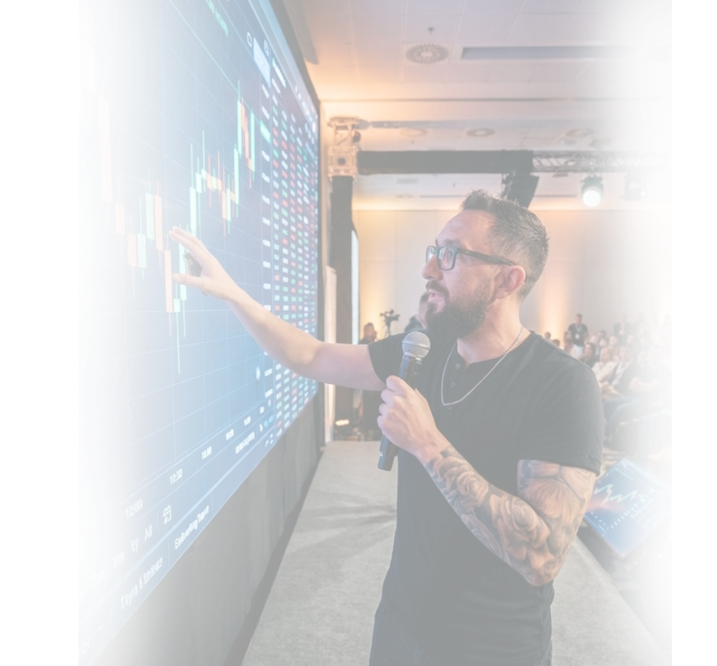 Networking entre traders no evento Alpha Shark